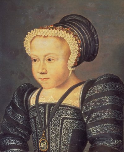 Margarete, Königin von Navarra, als Kind, 1550 von French School